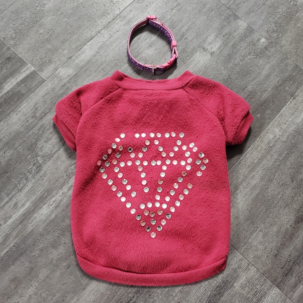 Pink Diamond Fleece GC WI16 Dog Top w/Collar